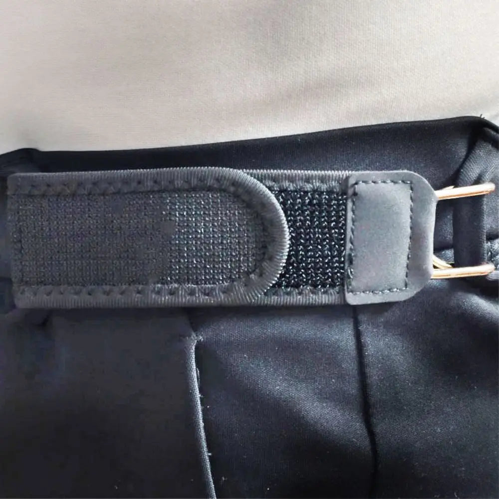 New Unisex Buckleless Belt Hook Velcro Waist Buckle Comfortable Metal Hook Adjustable Elastic Waist Belt