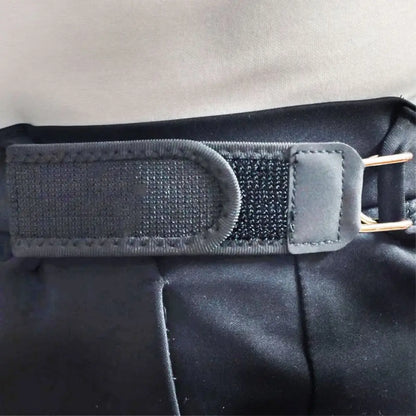 New Unisex Buckleless Belt Hook Velcro Waist Buckle Comfortable Metal Hook Adjustable Elastic Waist Belt